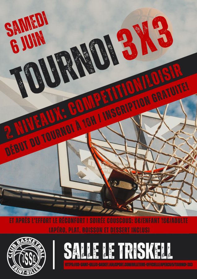🏀 Tournoi 3x3 US Saint-Gilles : une journée basket, fun et conviviale !